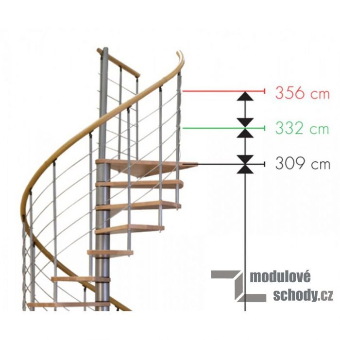 Schodiště Minka Venezia je vhodné až pro výšku 356 cm