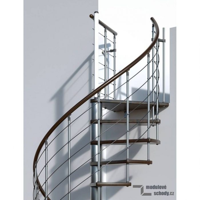 Moderní točité schodiště Minka Venezia Walnut